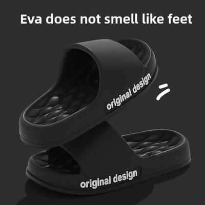 Тапочки для мужчин, для ванной на толстой подошве, из ЭВА для домашнего использования, нескользящие и без запаха, домашняя и летняя одежда для женщин