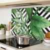 Decorative Tempered Glass Chopping Board Tropical Leaves 80x52 cm
