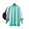 Women's Long Sleeve Striped Sweaters Casual Crewneck Ribbed Knit Pullover Tops for Women Fall Chunky Oversize Sweater Loose Fit Knitted Jumper