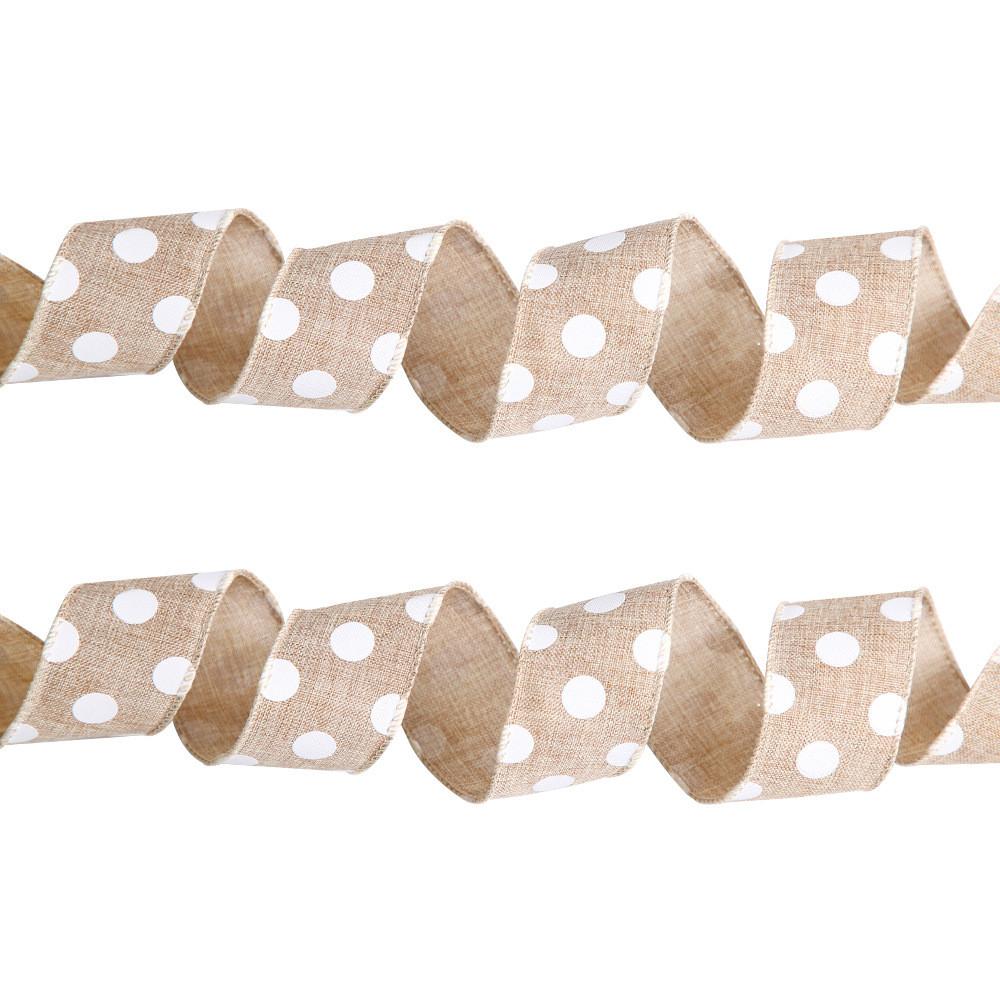 Изысканная Рождественская Лента с Проволочным Краем, Идеально Подходит для Праздничных Украшений и Украшения Елки