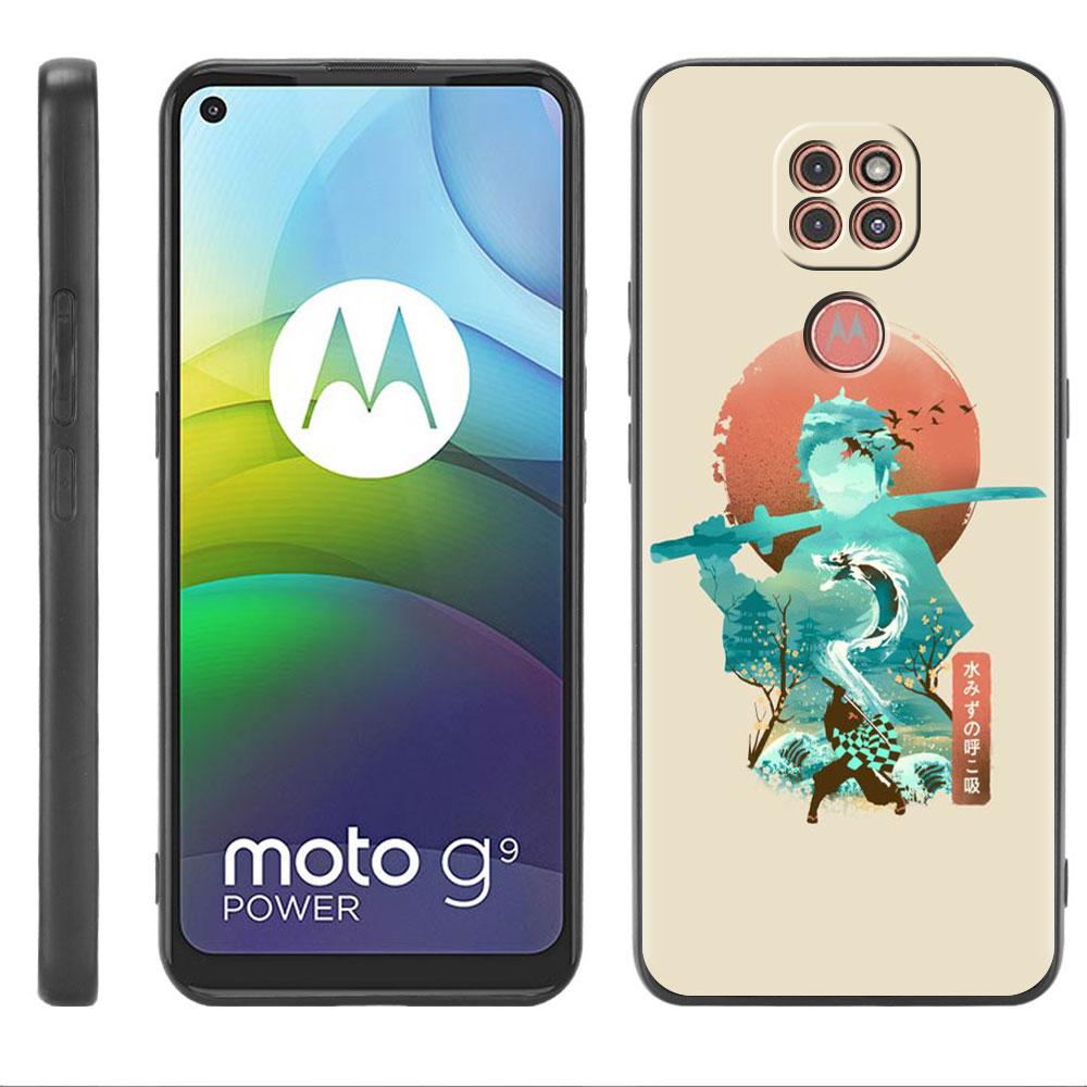 Чехол для Motorola G30 G60 G22 G9 Play G82 G52 G8 G9 G50 One Fusion Edge 20 черный мягкий телефон Capas Demon Slayer Anime