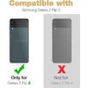 Ударопрочный чехол Dexnor для Samsung Galaxy Z Flip 3 5G, Прочный защитный чехол-бампер со складной подставкой, Чехол-кобура с вращающимся на 360° зажимом для ремня