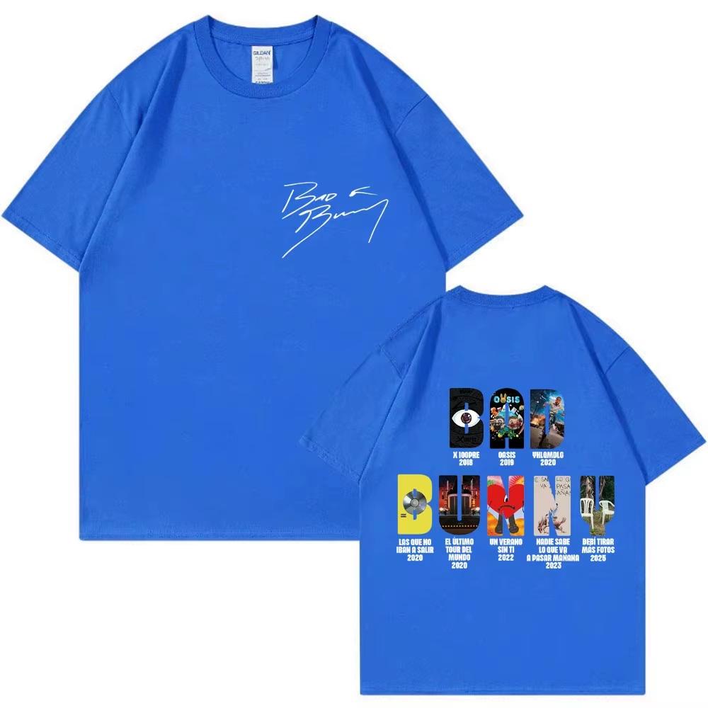 Bad Bunny Album Cover Graphic Hip Hop Tshirts Unisex Unisex Fashion Y2k Shirt Cotton Oversized Aesthetic Casual Oneck Hipster Top