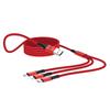 2025 New Fashion Emblem Three-in-one Car Superstrong Fast Charging Data Cable For Kia Rio Ceed Sportage Cerato Soul Sorento K2 K5 Flip Car Accessories