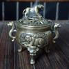 Tiger Incense Burner Metal Small Incense Burner Ornaments With Handle Yoga Meditation Home Decoration Ancient Style