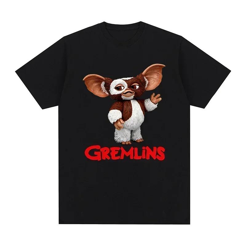 Футболка ZX Gremlins Gizmo Kawaii Женская футболка с круглым вырезом Новая футболка Женские топы Футболки с принтом Женская одежда готические топы