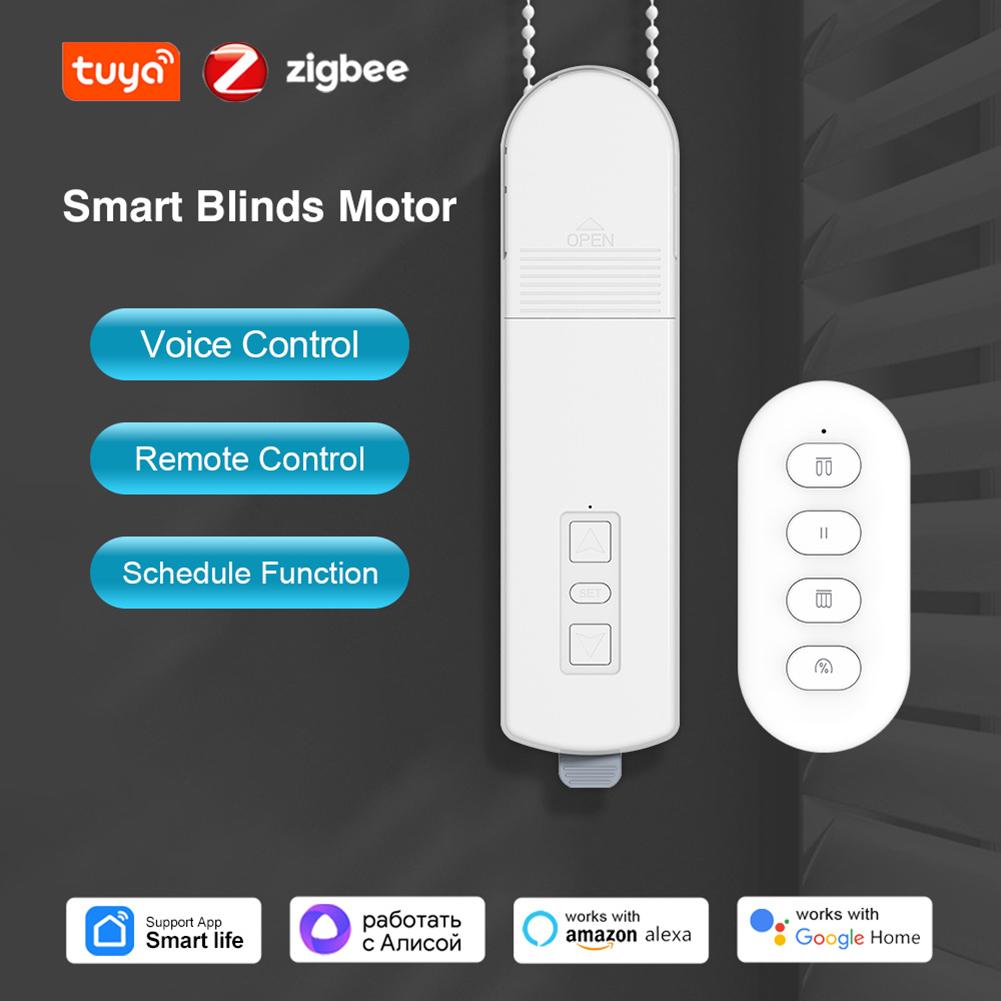 Tuya Zigbee Умный Мотор для Жалюзи DIY Моторизованная Цепь Электрические Рулонные Шторы Мотор для Штор Привод для Штор/Жалюзи Поддержка Управления через Приложение