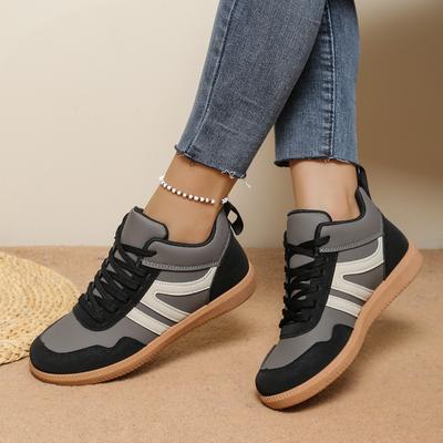 Новая Модная и Универсальная Повседневная Обувь для Женщин, Низкие Плоские Туфли на Шнуровке