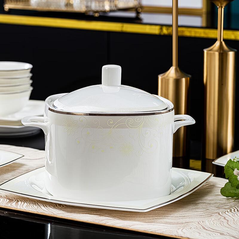 Haoya Jingdezhen 58-предметный набор легкой роскоши из керамики для ужина