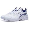 Li Ning Ace V Collection Нескользящие, износостойкие, дышащие низкие бадминтонные кроссовки Унисекс Белый Синий AYTT001-3