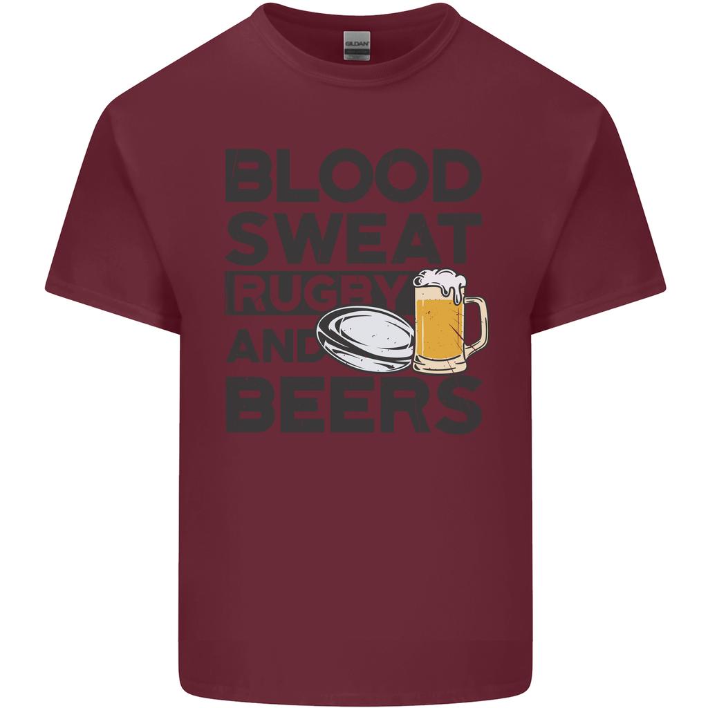 Blood Sweat Rugby and Beers Funny Unisexs Light Cotton TShirt
