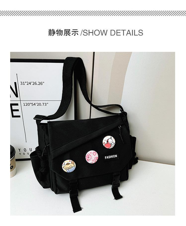 Весна 2025 новая большая вместительная сумка через плечо, студенческая портативная сумка-мессенджер для учебы и работы, портативная сумка-тоут