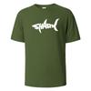 Shark Print T-Shirt 100% Cotton Summer Tees For Men Women Oversize Casual Tops