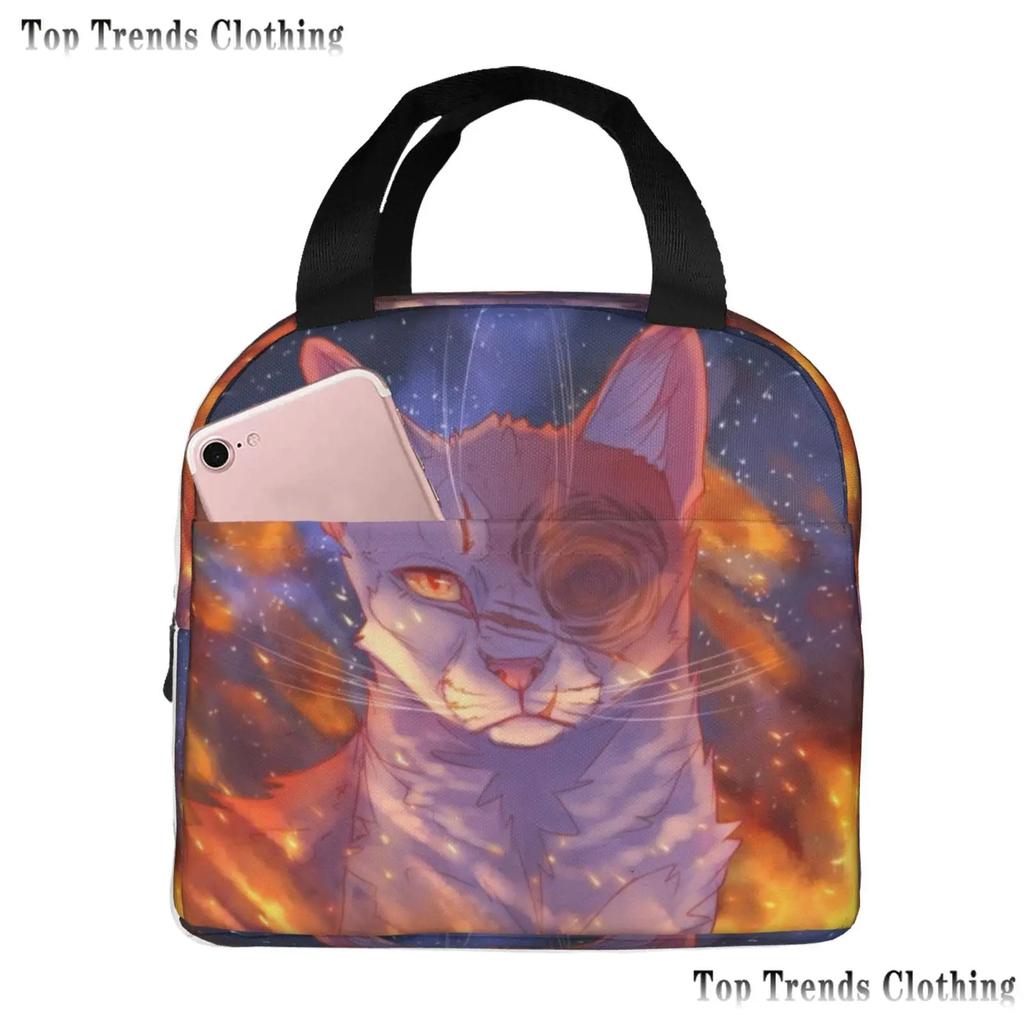 Сумка для ланча Warriors Cats для женщин, водонепроницаемая, термосумка для ланча в офис, школьные термосумки