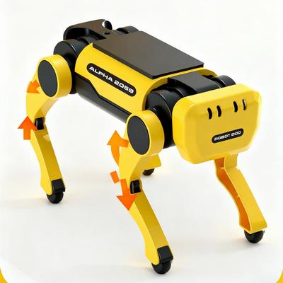 Собака-робот на солнечной и электрической энергии, механическая, STEM, DIY, развивающая игрушка, двойной режим питания