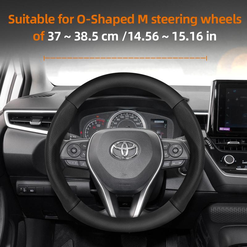 Nlzh6 Для Toyota Чехол на руль из перфорированной кожи с текстурой под карбон Chr Yaris Auris Corolla Rav4 Land Cruiser Prado Hilux
