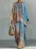 European and American women's Y1 plus-size slimming ethnic style long dress set, bohemian casual plus-size dress