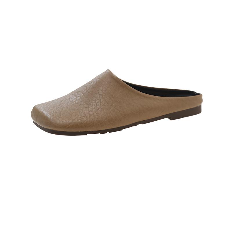 Мокасины с квадратным носком, женская обувь 2024 года, тапочки на плоской подошве, женские мюли, низкие пантофле, роскошные шлепанцы, мюли, новые летние дизайнерские мягкие