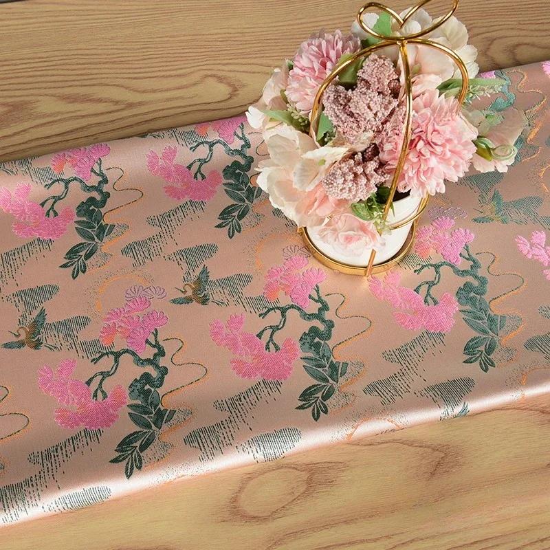 100 см жаккардовый гобелен атласная ткань шелк Helu Tongchun гладкая текстура подвеска парча династии Сун чонсам ханьфу