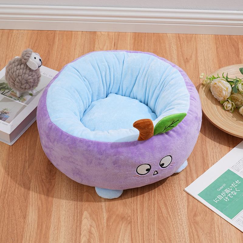 Pet Circular Nest Removable and Washable Plush Cat Nest Warm Pet Supplies Dog Bed Mat Cooling Pet Bed