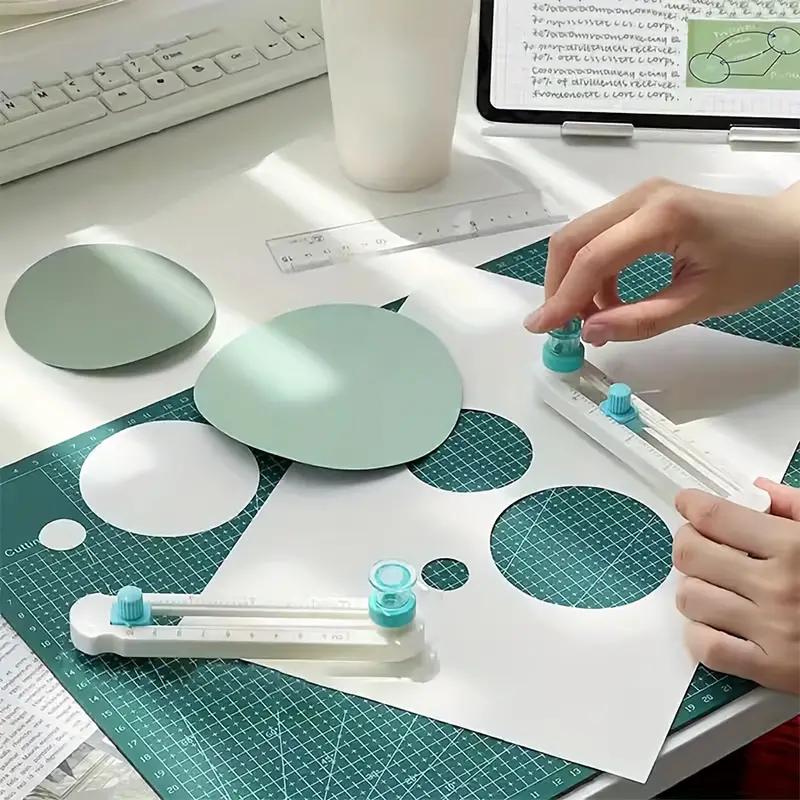 360° Adjustable Circle Cutter - Precision Scrapbooking Tool for Circular Paper Cuts - Ideal for Craft Enthusiasts