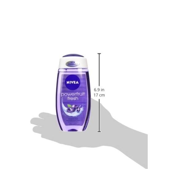 NIVEA Fresh Power Fruit 250ml Body Wash| Shower Gel with Real Fruit Extracts| Summer Fresh Skin|Microplastic Free |Clean, Healthy & Moisturized Skin