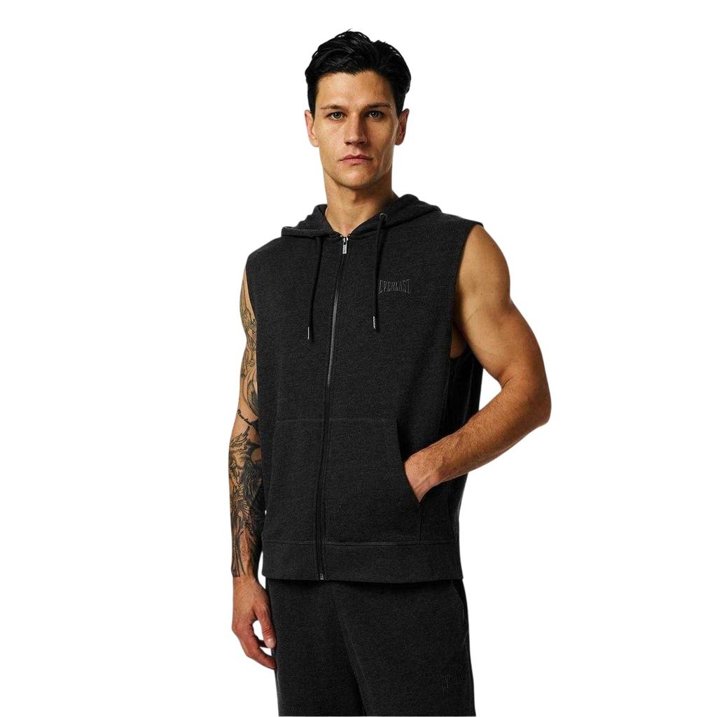 Everlast Mens Box Logo Sleeveless Full Zip Hoodie