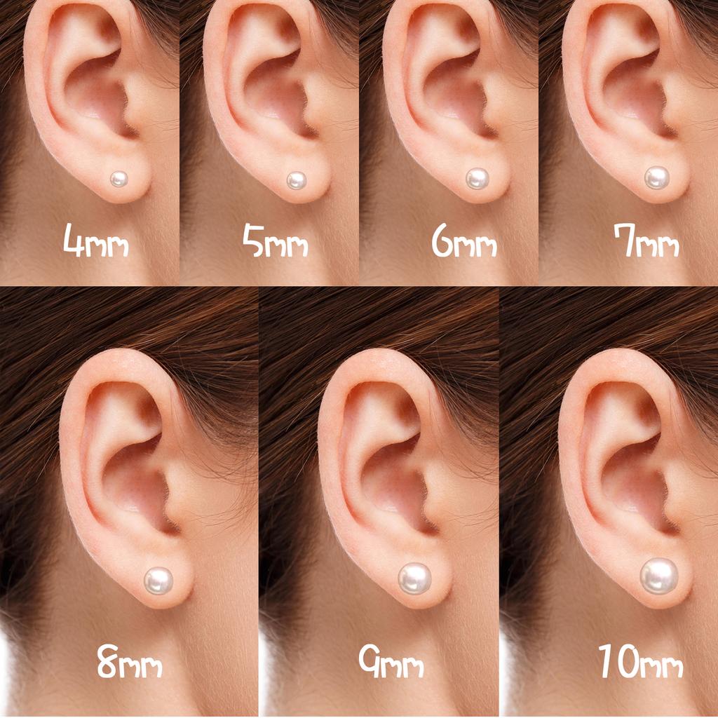 Real 925 Silver Earrings Natural Freshwater Pearl Stud Errings Jewelry for Women Fashion Birthday Gift