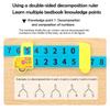 Plastic Subtraction Ruler Random Color Addition Ruler Math Decomposition Ruler  School Supplies
