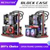 METALFISH BlockCase Алюминиевый корпус с открытой рамой Поддержка материнских плат ATX/M-ATX Крепление для видеокарты Горизонтальное 240-мм жидкостное охлаждение Игровой корпус