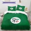 Algeria National Football Team  Pattern Bedding Quilt Set  Home Decoration  Gift (1 * duvet cover + 2 * pillowcase  without core)