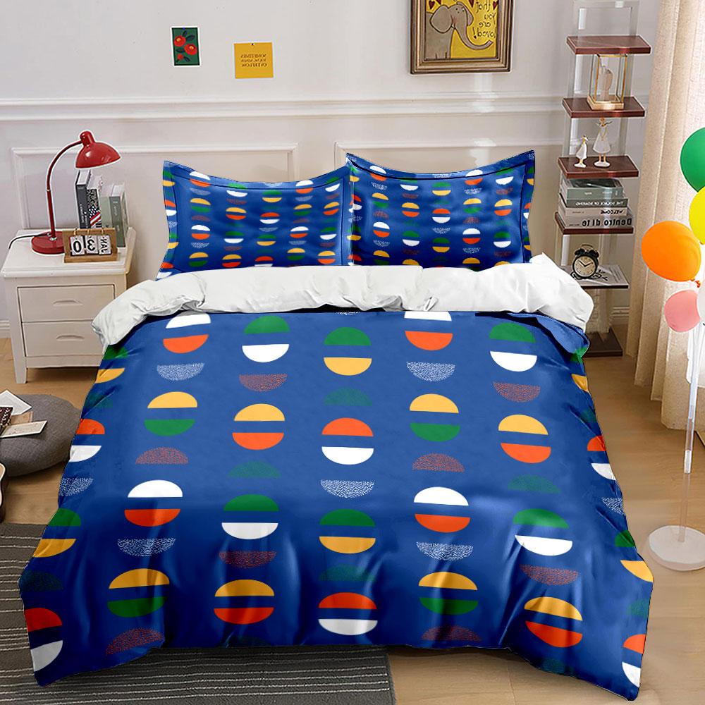 Colorful Geometric Pattern Bedding Bedding Duvet Cover Set Duvet Cover Pillowcases (1 * Duvet Cover 2 * Pillowcases, without duvet insert)
