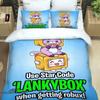 Lankybox Foxy Boxy Милые Набивные Комплекты Постельного Белья Изысканный Набор Постельных Принадлежностей Пододеяльник Комплект Покрывала Постельное Белье Роскошный