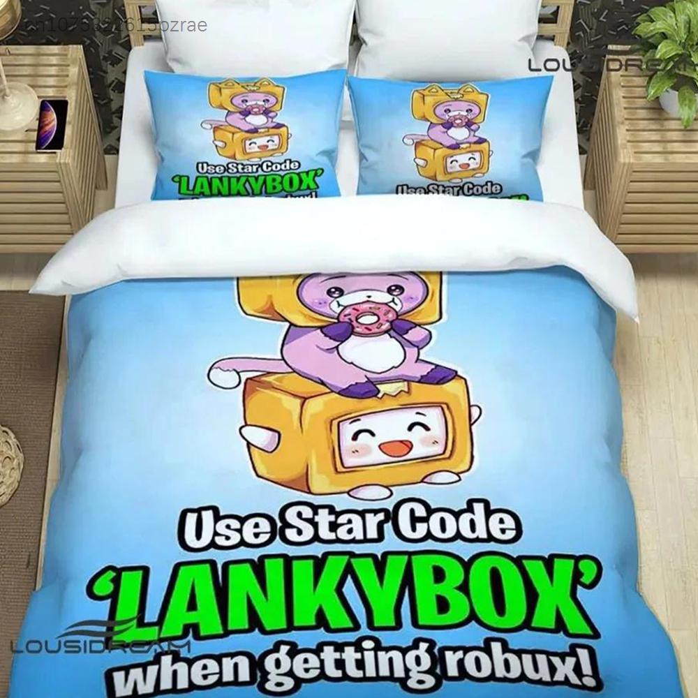 Lankybox Foxy Boxy Милые Набивные Комплекты Постельного Белья Изысканный Набор Постельных Принадлежностей Пододеяльник Комплект Покрывала Постельное Белье Роскошный