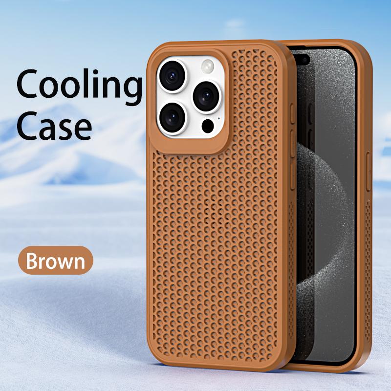 Охлаждающий чехол для телефона iPhone 14 14 Pro Max 15 Pro 11 12 13 Max с защитой от отпечатков пальцев и защитой задней камеры из сотовой сетки PP Shell