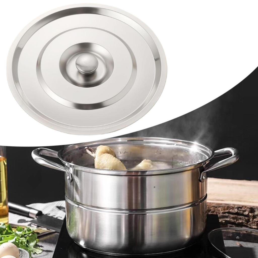 Cooking Pot Lid Round Cover with Handle Cookware Replacement Professional Skillet Frying for