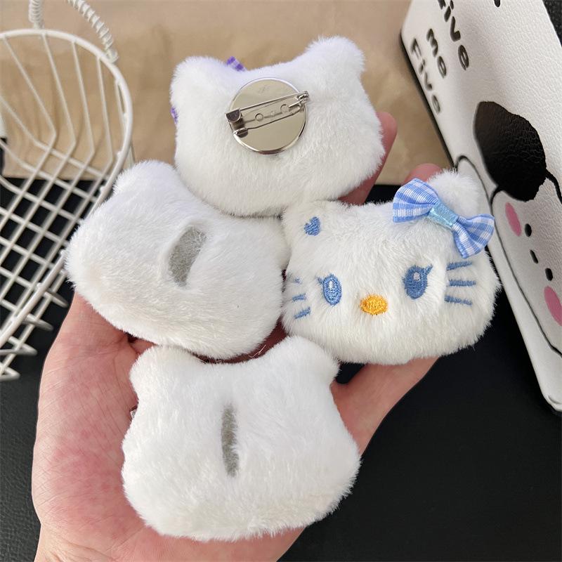 Милая Маленькая Плюшевая Кукла Брошь Кошка KT для DIY Украшения Одежды, Сумок, Обуви и Носков