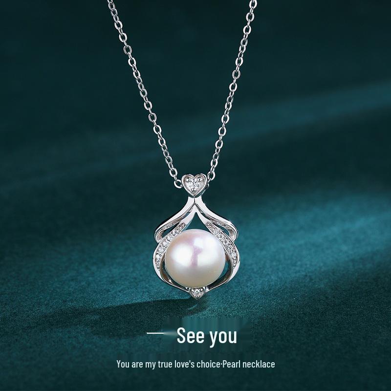 Серебряное ожерелье-сердце S925 с подвеской из пресноводной жемчужины - Модная роскошь для женщин, идеально подходит для Праздника Циси.