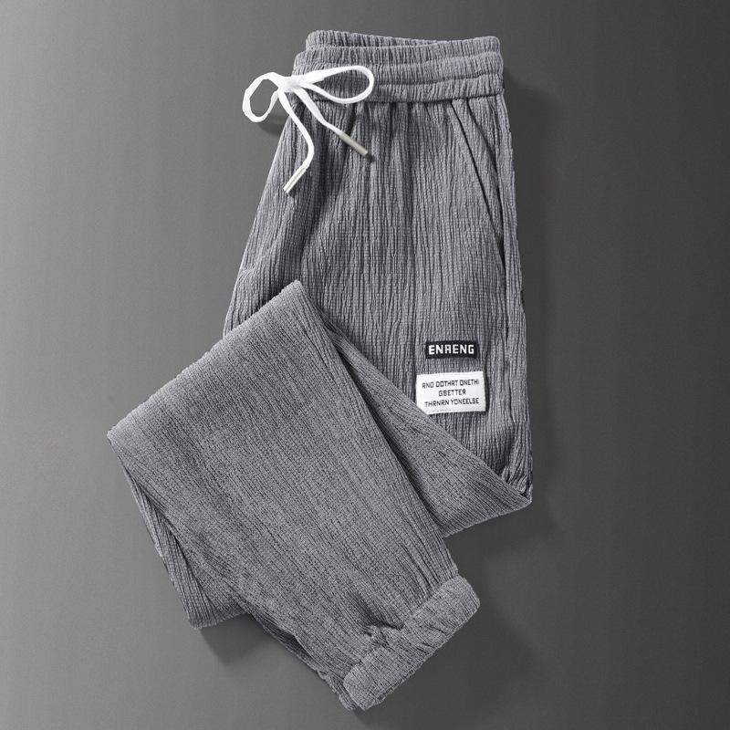 Мужские летние свободные спортивные штаны на завязках с узкой талией - несколько цветов
