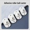 Adhesive 360° Ball Casters for Furniture: Multifunctional Silent Hand Truck Rollers