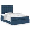 Cadre de lit avec matelas - Maison Exclusive - Ottoman - Bleu 120x190 cm - Rangement hydraulique