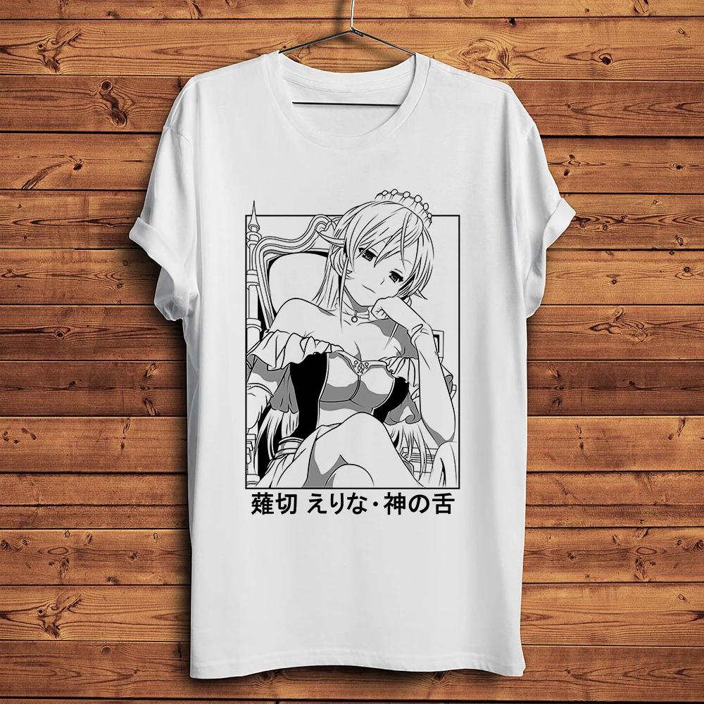 Футболка унисекс Nakiri Erina Funny Anime Новая Белая Повседневная Футболка с коротким рукавом Унисекс Food Wars Shokugeki No Soma Унисекс Уличная футболка