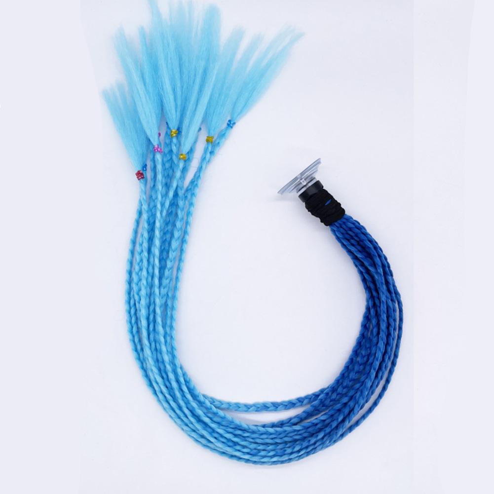 Мужской шлем, женский плетеный мотоциклетный хвост, грязный градиент, рампа для волос, панк-байкерский шлем, украшение 55 см