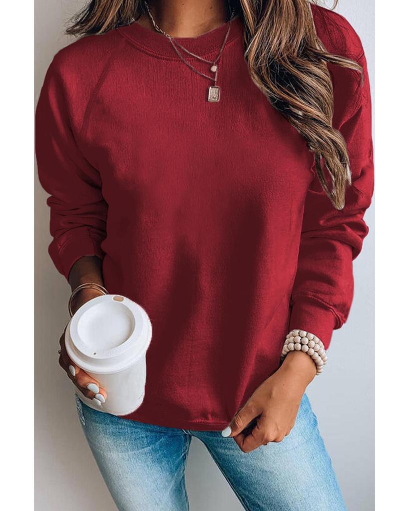 Azura Exchange Однотонный свитер с круглым вырезом