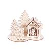 Elegant Nordic 3d Wooden Christmas Tree House Puzzle Delightful Tabletop Decor