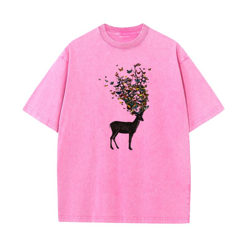 Crew Neck Daily Casual Crewneck Washed Tshirts Thanksgiving Day Casual Tops Tees Special Pure Cotton Washed Tshirts Man