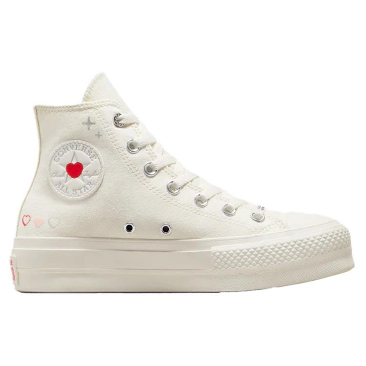Converse Chuck Taylor All Star Lift Platform High Y2K Heart Женские кроссовки кремового цвета Egret Fever-Dream A09114C