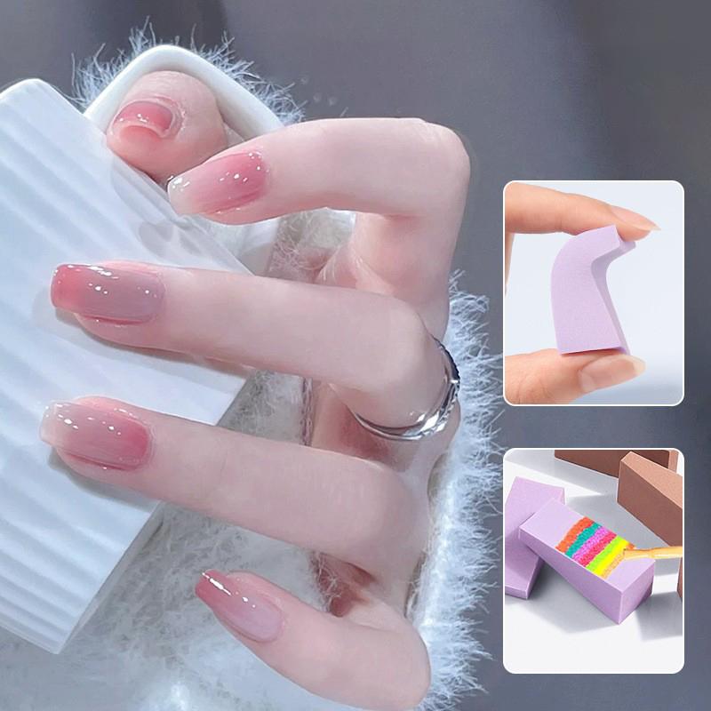 10Pcs Soft Sponges Gradient Nail Art Stamper Tools Color Fade Manicure Diy Creative Nail Accessories Nail Art Sponge
