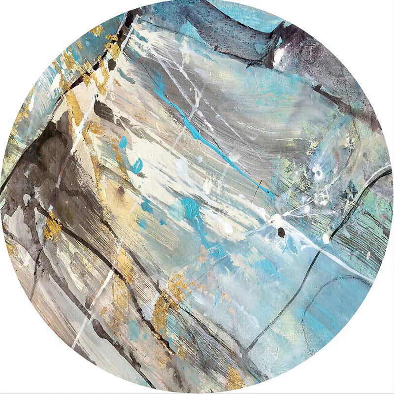 WTEMPO Современный Стиль Простые Элегантные Круглые Офисные Домашние Ковры для Помещений Гостиная Нескользящие Мягкие Принтованные Коврики для Кофейного Столика Подвесного Кресла-Корзины