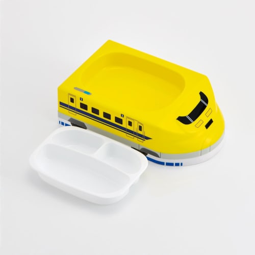 Skater 3D Lunch Plate, Antibacterial, Kids' Lunch Plate with Dividers, Plarail Doctor Yellow Design, for Boys (LUPD3AG)